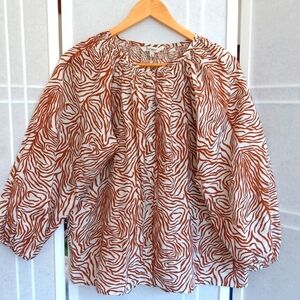 NWOT ! Tucker silk cotton blend blouse